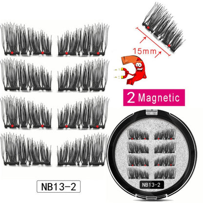 MB New 8Pcs Magnet Mink Lashes 100% Magnetic Eyelashes Natural Hair False Eye lashes 3D Fake Lash Fluffy Faux Cils magnetique