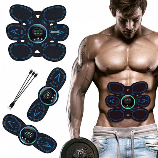 EMS Abdominal Muscle Stimulator Smart Muscle Abs Trainer Electric Weight Lost Sticker USB Rechargeable Body Fitness Equipment