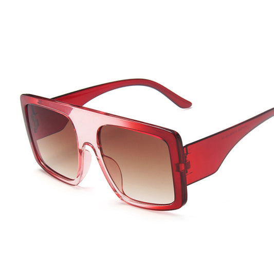Fashion Pink Square Sunglasses Women Oversized Big Frame Sun Glasses Female Luxury Brand Designer Vintage Gradient Oculos