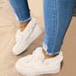2021 New Women Winter Cotton Shoes Ladies Bowknot Plush Warm Snow Boots Casual Solid Color Flat Short Boots Furry Zapatos Mujer