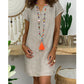 Women Short Sleeve Dress Casual Loose V Neck Cotton Linen Mini Dress 2021 Summer Beach Sundress Ladies Streetwear Plus Size 5XL