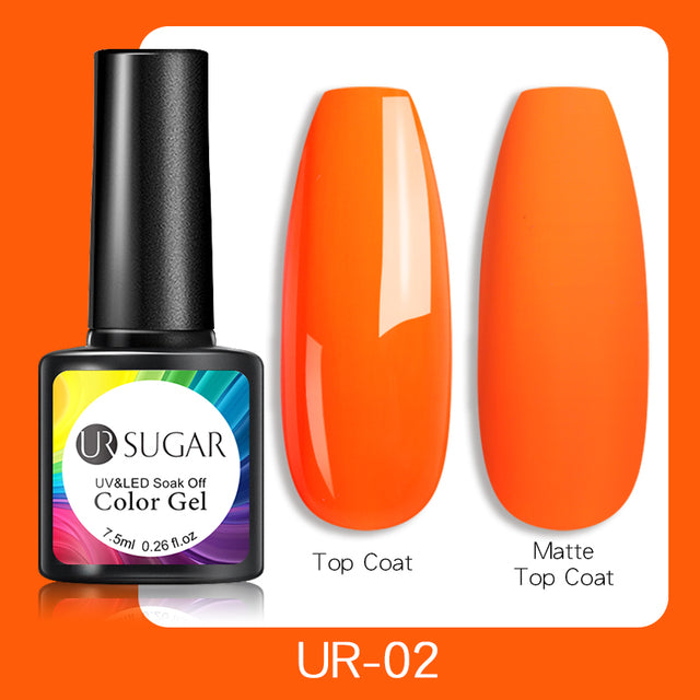 UR SUGAR 7.5ml Luminous Gel Nail Polish Glow In Dark Fluorescent Neon UV LED Nails Gel Soak Off Gel Varnish Nail Art Tools