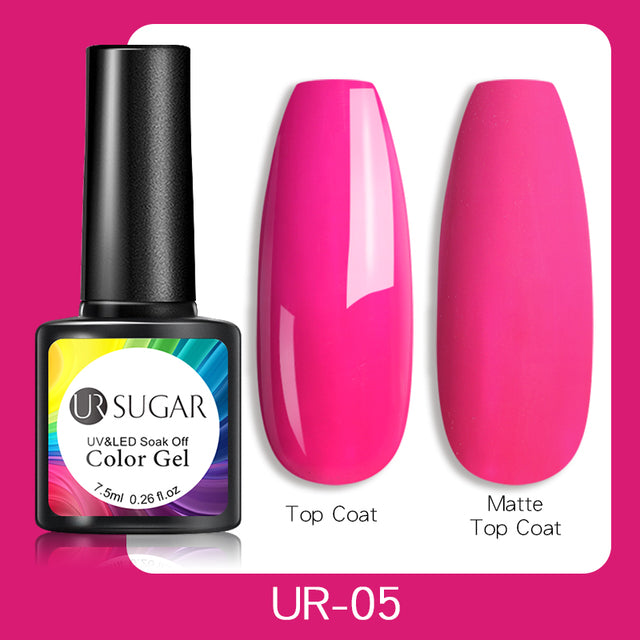 UR SUGAR 7.5ml Luminous Gel Nail Polish Glow In Dark Fluorescent Neon UV LED Nails Gel Soak Off Gel Varnish Nail Art Tools