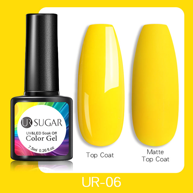 UR SUGAR 7.5ml Luminous Gel Nail Polish Glow In Dark Fluorescent Neon UV LED Nails Gel Soak Off Gel Varnish Nail Art Tools