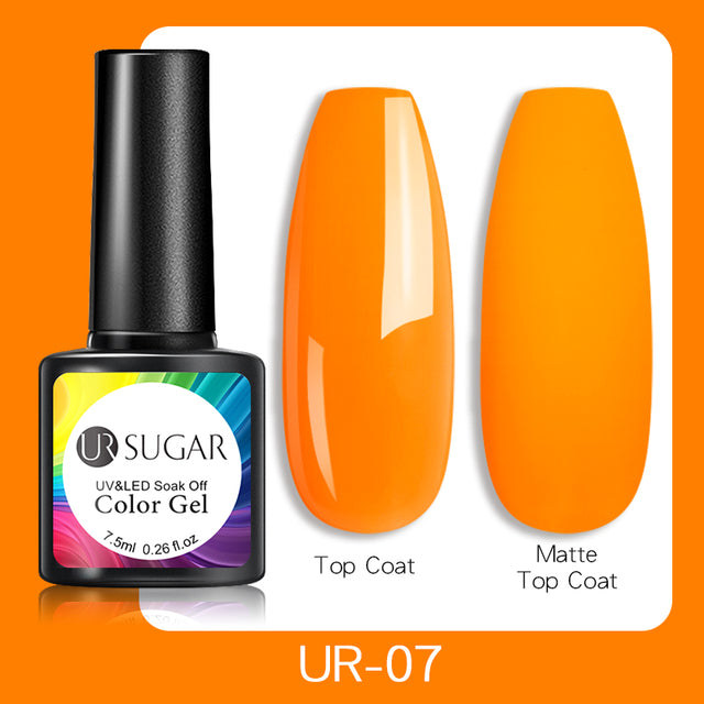 UR SUGAR 7.5ml Luminous Gel Nail Polish Glow In Dark Fluorescent Neon UV LED Nails Gel Soak Off Gel Varnish Nail Art Tools