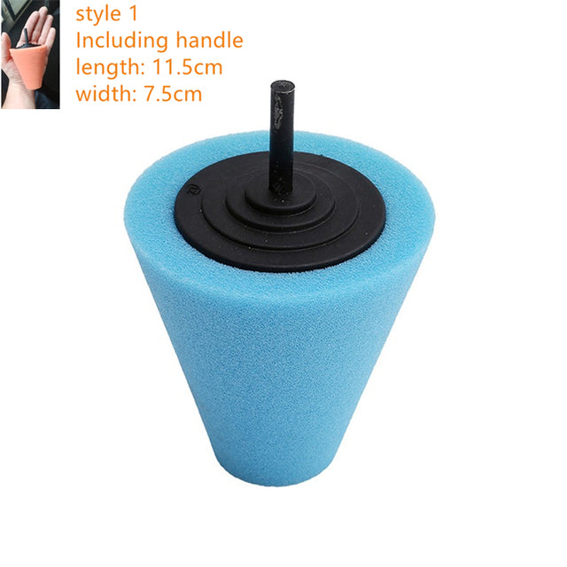 Auto Wheel Polishing Sponge Used for Electric Drill 3inch/ 4inch Burnishing Ball Polishing Cone Car Hub Buffing Sponge