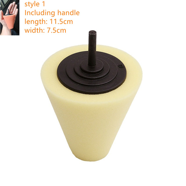 Auto Wheel Polishing Sponge Used for Electric Drill 3inch/ 4inch Burnishing Ball Polishing Cone Car Hub Buffing Sponge