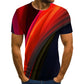 Casual Men&#39;s T-Shirts Men&#39;s 3D Plaid Tops Daily Casual Short-Sleeved Summer Fashion O-Neck Shirts Daily Streetwear