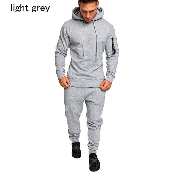 NEW Men&#39;s Casual Tracksuit  Autumn Winter Men Hoodies and Sweatpants Two Pieces Sets Sportswear Plus Size Clothing for Male