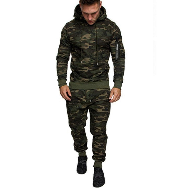 NEW Men&#39;s Casual Tracksuit  Autumn Winter Men Hoodies and Sweatpants Two Pieces Sets Sportswear Plus Size Clothing for Male