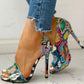 Women Pumps Sandals Shoes Sexy High Heels Ladies Party Stiletto &amp; Enlargers Female Wedding Snake Print Heels Zapatos Ui Hot