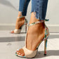 Women Pumps Sandals Shoes Sexy High Heels Ladies Party Stiletto &amp; Enlargers Female Wedding Snake Print Heels Zapatos Ui Hot