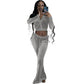 F171 Autumn Winter Women Outdoor Casual Sports Solid Velvet Two Piece Set Top and  Pants Tracksuit Sweatsuit Outfits