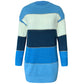 Women&#39;s O Neck Sweater Dress Patchwork Color Long Sleeve Knitted Pullover Casual Lady Clothing Striped Sexy Night Party Dresses