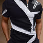 2021 New Men Polo Shirts Summer High Quality Casual Daily Short Sleeve Striped Mens Shirts Turn-Down Collar Zippers TEES Men