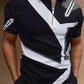 2021 New Men Polo Shirts Summer High Quality Casual Daily Short Sleeve Striped Mens Shirts Turn-Down Collar Zippers TEES Men