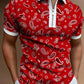 2021 New Men Polo Shirts Summer High Quality Casual Daily Short Sleeve Striped Mens Shirts Turn-Down Collar Zippers TEES Men