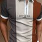 2021 New Men Polo Shirts Summer High Quality Casual Daily Short Sleeve Striped Mens Shirts Turn-Down Collar Zippers TEES Men