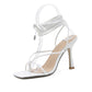 Summer women sandals narrow band vintage square toe high heels cross strap thong sandals women V shape design shoes women