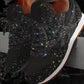 2020 New Casual Women Bling Sneakers Flat Ladies Vulcanized Shoes Female Height Increase Chunky Sneaker Running Sparkling Shoes