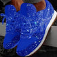 2020 New Casual Women Bling Sneakers Flat Ladies Vulcanized Shoes Female Height Increase Chunky Sneaker Running Sparkling Shoes