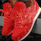 2020 New Casual Women Bling Sneakers Flat Ladies Vulcanized Shoes Female Height Increase Chunky Sneaker Running Sparkling Shoes