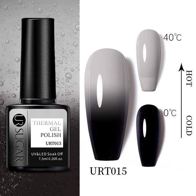 UR SUGAR 7.5ml Luminous Thermal Gel Nail Polish 2 In 1 Color Changing Glow in Dark Soak Off Manicuring UV Gel Nail Art Varnish