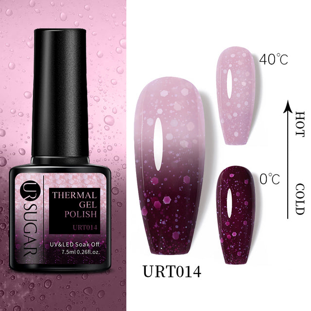 UR SUGAR 7.5ml Luminous Thermal Gel Nail Polish 2 In 1 Color Changing Glow in Dark Soak Off Manicuring UV Gel Nail Art Varnish