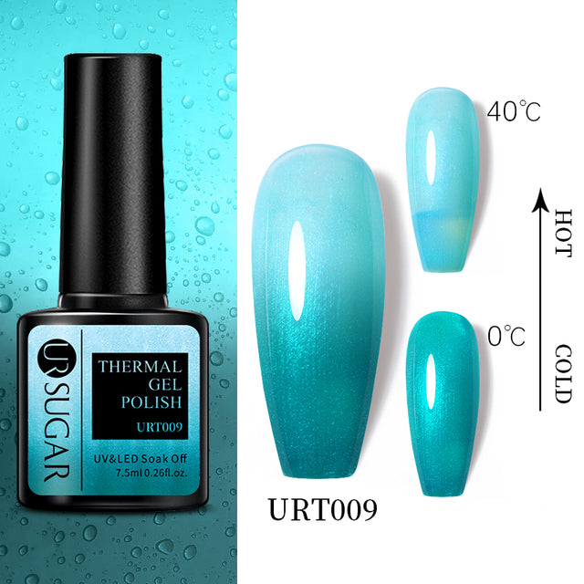 UR SUGAR 7.5ml Luminous Thermal Gel Nail Polish 2 In 1 Color Changing Glow in Dark Soak Off Manicuring UV Gel Nail Art Varnish
