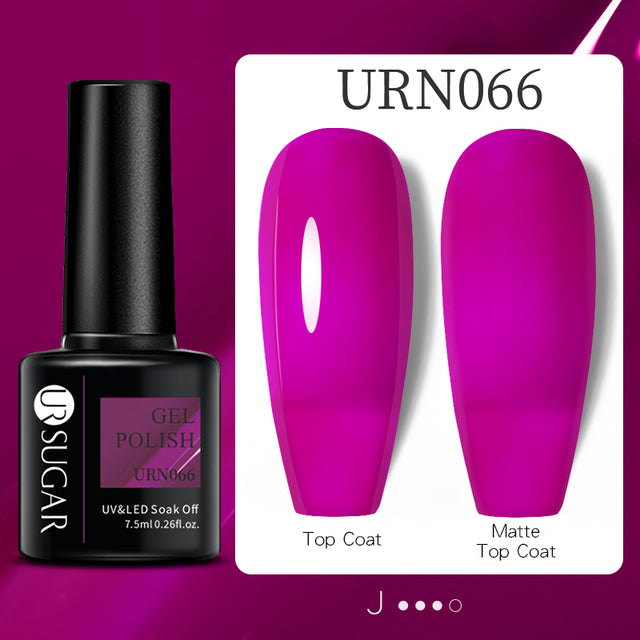 UR SUGAR 7.5ml Luminous Thermal Gel Nail Polish 2 In 1 Color Changing Glow in Dark Soak Off Manicuring UV Gel Nail Art Varnish