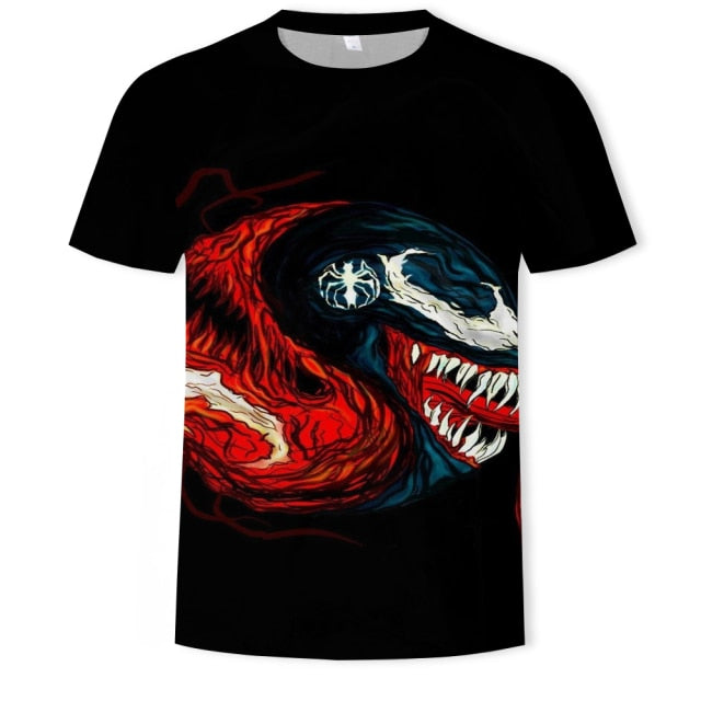 Spider Venom 3D Printing T-shirt Men&#39;s Fitness Short Sleeve Compression Shirt Latest Venom Movie Casual Top