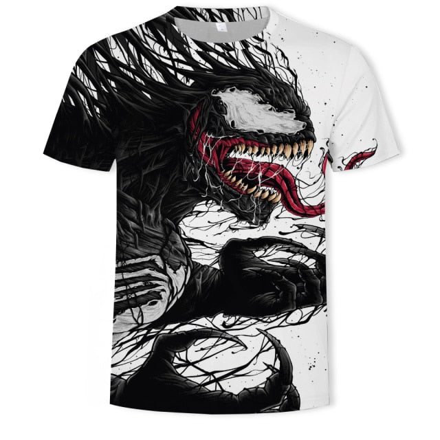 Spider Venom 3D Printing T-shirt Men&#39;s Fitness Short Sleeve Compression Shirt Latest Venom Movie Casual Top