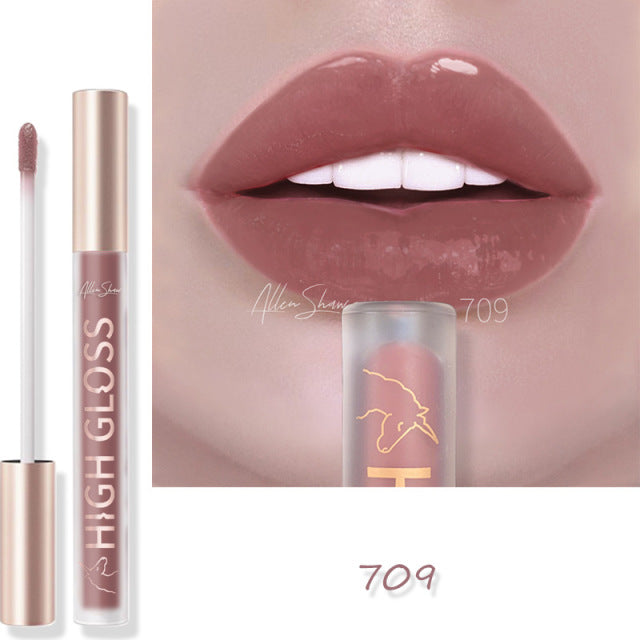 Nude Creamy Semi Matte Lipgloss Waterproof Long Lasting Moist Lip Gloss Plumper Liquid Lipstick Lips Tattoo Makeup rouge a levre