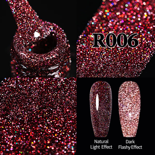 UR SUGAR 7.5ml Reflective Glitter Gel Nail Polish Winter Color Sparkling Sequins Soak Off UV LED Varnish Nail Art Decoration