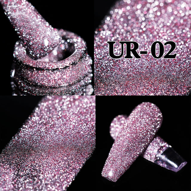 UR SUGAR 7.5ml Reflective Glitter Gel Nail Polish Winter Color Sparkling Sequins Soak Off UV LED Varnish Nail Art Decoration
