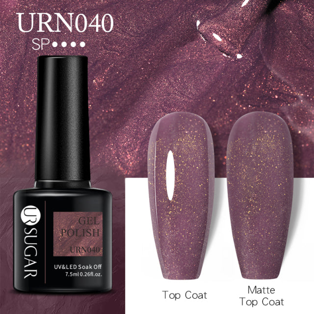 UR SUGAR 7.5ml Reflective Glitter Gel Nail Polish Winter Color Sparkling Sequins Soak Off UV LED Varnish Nail Art Decoration