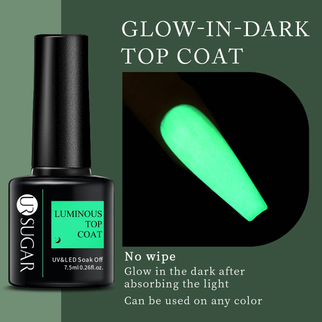 UR SUGAR 7.5ml Luminous Thermal Gel Nail Polish 2 In 1 Color Changing Glow in Dark Soak Off Manicuring UV Gel Nail Art Varnish
