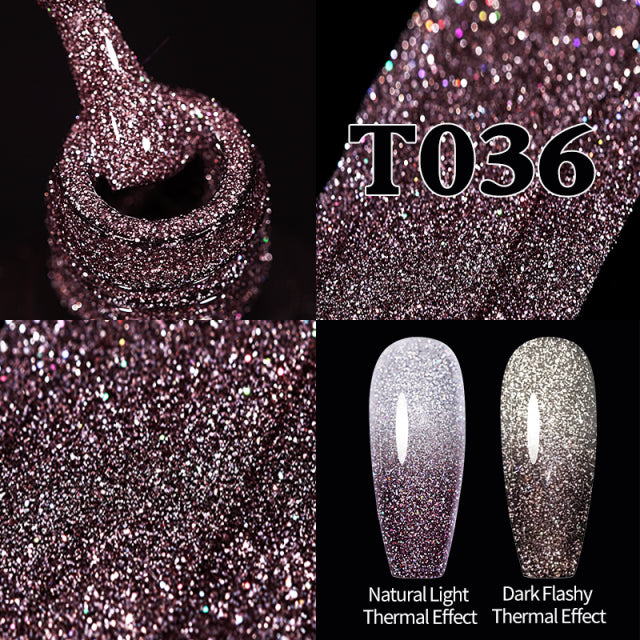 UR SUGAR 7.5ml Reflective Glitter Gel Nail Polish Winter Color Sparkling Sequins Soak Off UV LED Varnish Nail Art Decoration