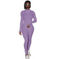 Streetwear White Knitted Sexy Bodycon Lucky Label Jumpsuit Women Overall 2022 Long Sleeve Skinny Rompers Womens Jumpsuit Female