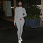 Streetwear White Knitted Sexy Bodycon Lucky Label Jumpsuit Women Overall 2022 Long Sleeve Skinny Rompers Womens Jumpsuit Female