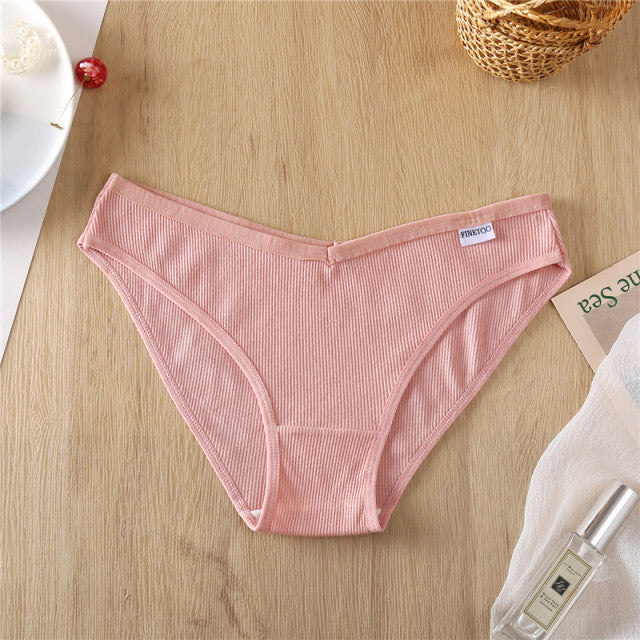 New Women&#39;s Cotton Briefs Female Underpants Sexy V Waist Women&#39;s Panties Cotton Plus Size Pantys Lingerie M-4XL