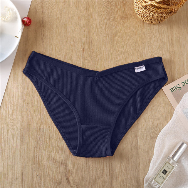 New Women&#39;s Cotton Briefs Female Underpants Sexy V Waist Women&#39;s Panties Cotton Plus Size Pantys Lingerie M-4XL