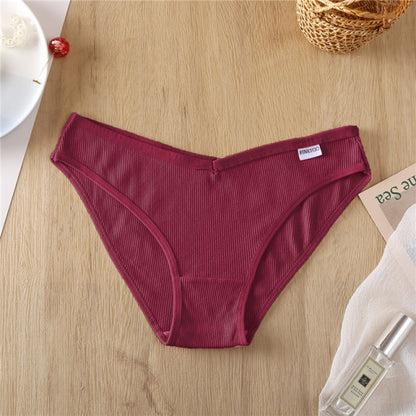 New Women&#39;s Cotton Briefs Female Underpants Sexy V Waist Women&#39;s Panties Cotton Plus Size Pantys Lingerie M-4XL