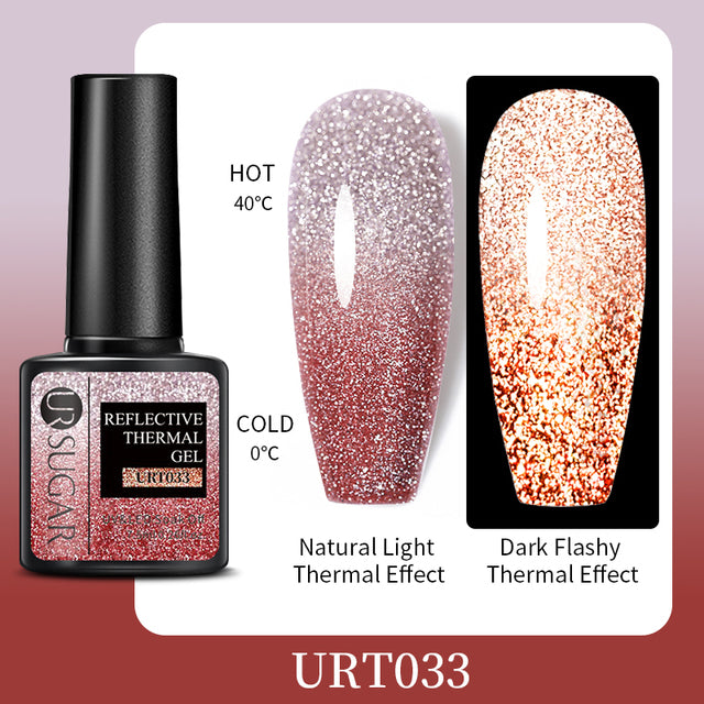 UR SUGAR 7.5ml Luminous Nail Gel Polish Reflective Glitter Glow Light In Dark Fashy UV LED Gel Soak Off Gel Varnish Nail Art DIY