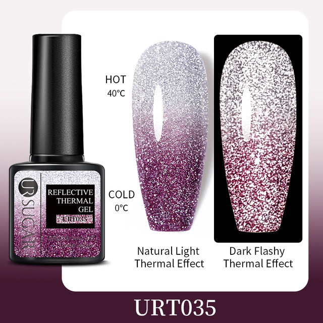 UR SUGAR 7.5ml Luminous Nail Gel Polish Reflective Glitter Glow Light In Dark Fashy UV LED Gel Soak Off Gel Varnish Nail Art DIY