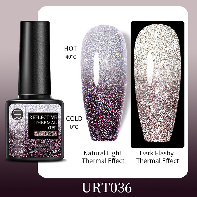 UR SUGAR 7.5ml Luminous Nail Gel Polish Reflective Glitter Glow Light In Dark Fashy UV LED Gel Soak Off Gel Varnish Nail Art DIY