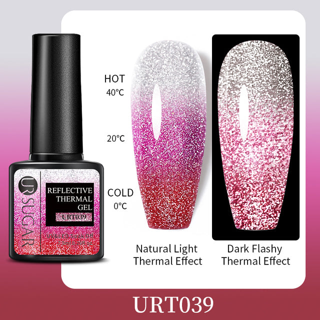 UR SUGAR 7.5ml Luminous Nail Gel Polish Reflective Glitter Glow Light In Dark Fashy UV LED Gel Soak Off Gel Varnish Nail Art DIY