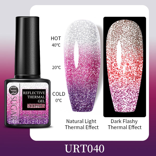 UR SUGAR 7.5ml Luminous Nail Gel Polish Reflective Glitter Glow Light In Dark Fashy UV LED Gel Soak Off Gel Varnish Nail Art DIY