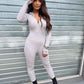 Streetwear White Knitted Sexy Bodycon Lucky Label Jumpsuit Women Overall 2022 Long Sleeve Skinny Rompers Womens Jumpsuit Female