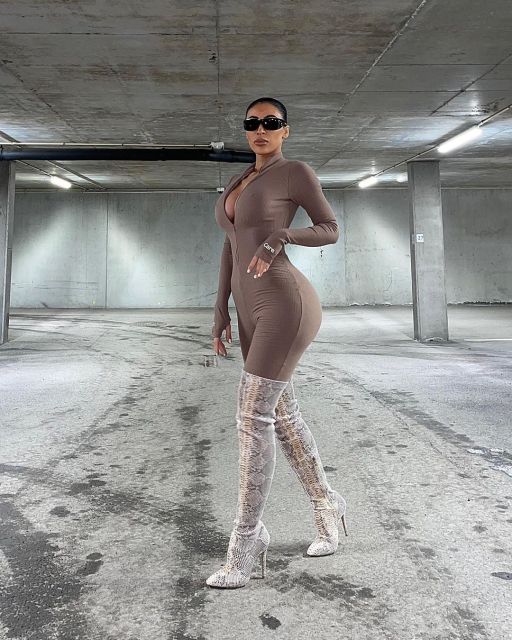 Streetwear White Knitted Sexy Bodycon Lucky Label Jumpsuit Women Overall 2022 Long Sleeve Skinny Rompers Womens Jumpsuit Female